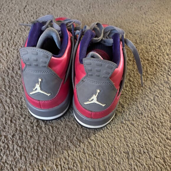 Pink Air Jordan Women's Low-Top 4s sz 38.5 US 8 - Picture 2 of 3